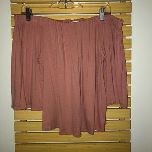 Off the shoulder rose top